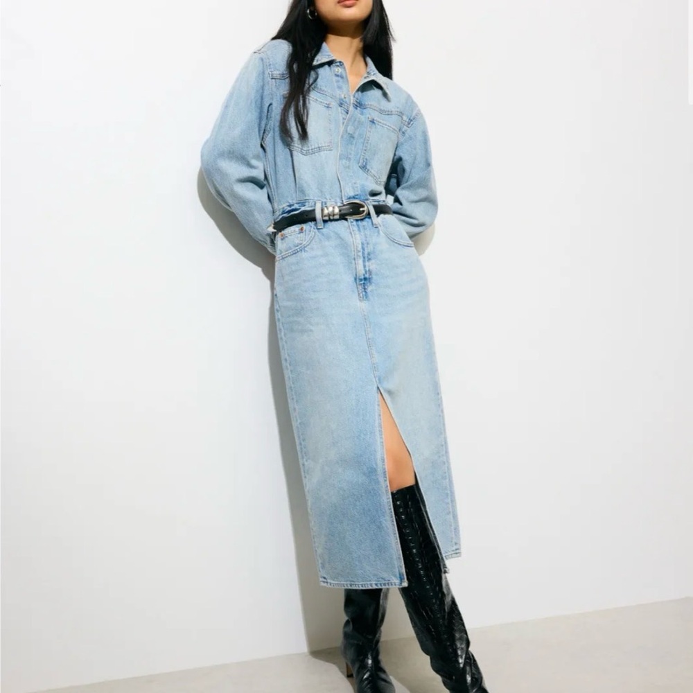 Levis Western Denim Midi Dress